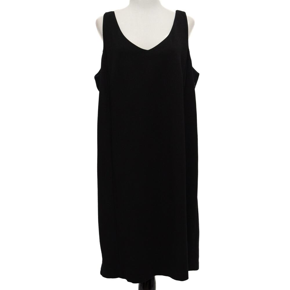 New Eileen Fisher Black Ponte Jersey Knit Tank Dress Size 1X